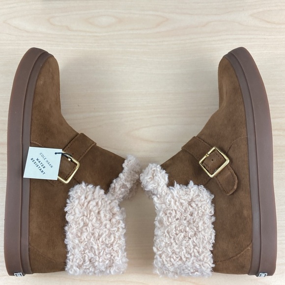 New Cole Haan Nantucket Cozy Ankle Boot in Earthen Suede Size 7 - Picture 4 of 6